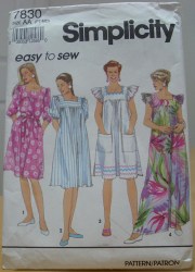 7830 LOUNGE CASUAL SQUARE NECK POCKET DRESS LENGTHS PATTERN 6-16